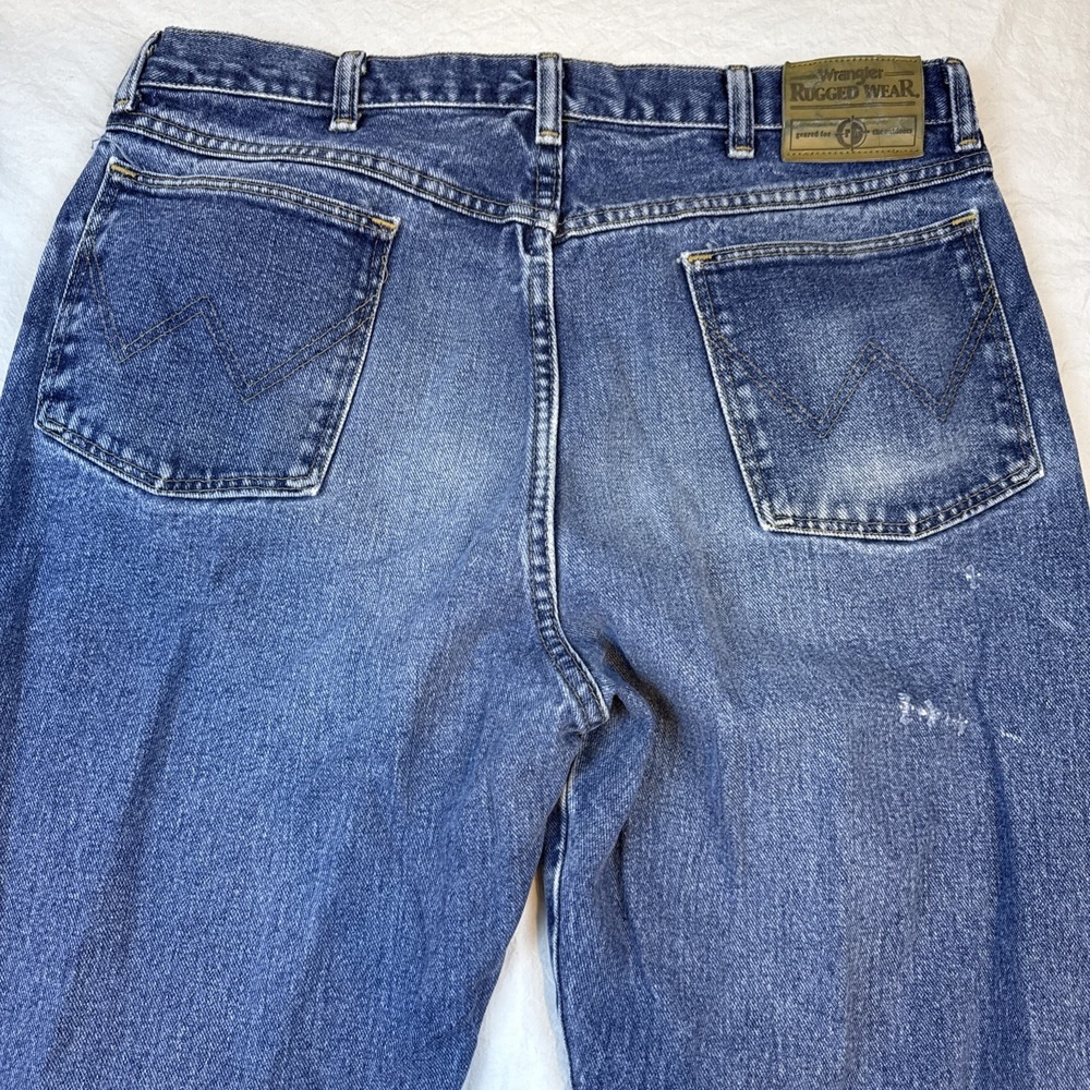 Wrangler Rugged Wear Men's Jeans 36x36 Regular Fit Blue Denim